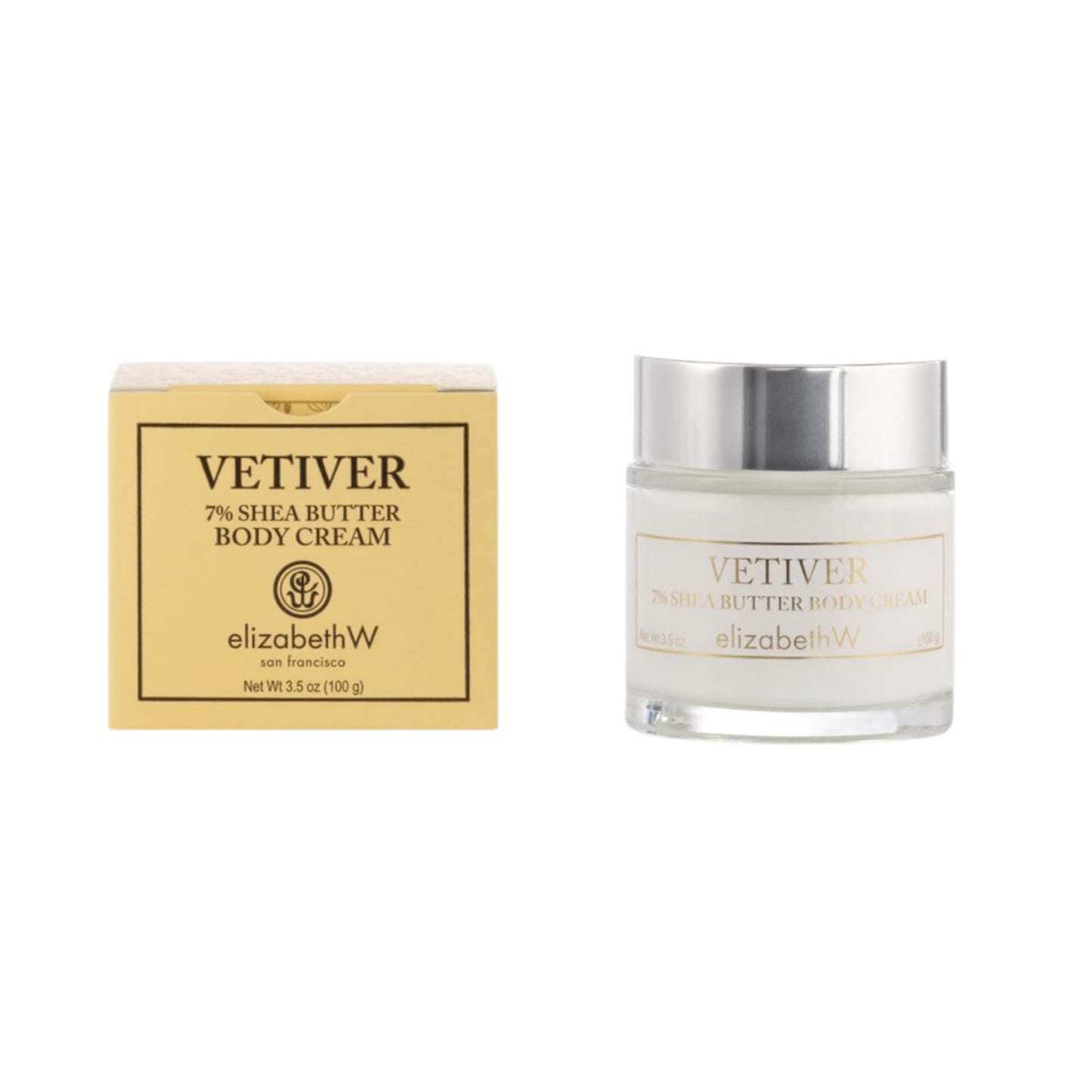 Elizabeth W, Vetiver Body Cream, 3.5 Ounces