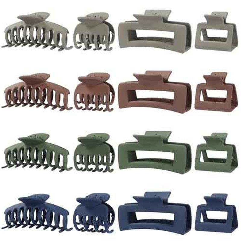 Hair Claws 16 Pcs Hair Clips for Women Thin Thick Curly Hair Large and Small Matte Banana Clips Strong Hold Nonslip
