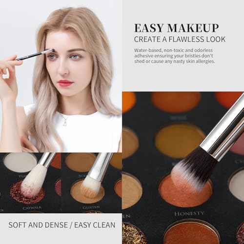 DUcare Makeup Brushes with Bag,15Pcs Christmas Makeup Brush Set Travel Kabuki Foundation Blending Blush Eyeliner Shadow Brow Concealer Brushes Kit