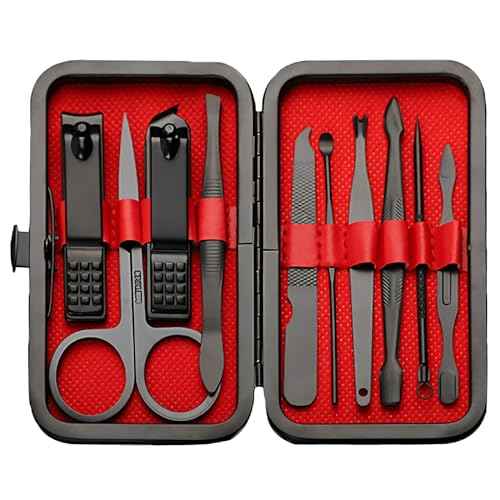 Nail Clippers Set, 10 PCS Professional Manicure Set and Pedicure Kit with Travel Case,Stocking Stuffers, Christmas Gift for Men and Women