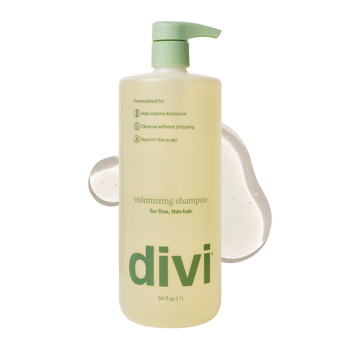 divi Volumizing Shampoo for Fine, Thin Hair with Postbiotics | 34 fl oz