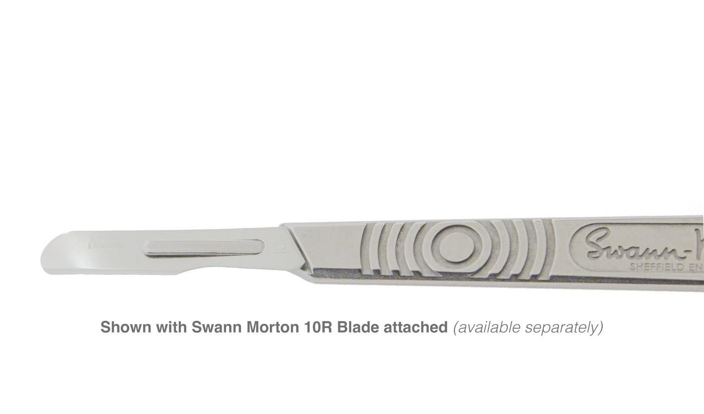 Kimball Med Scalpel Handle Swann Morton No 3 for blades 10, 10R, 11, 15, 15a Stainless Steel Blade Carry Case and 2 Scalple Handle Tip Protectors