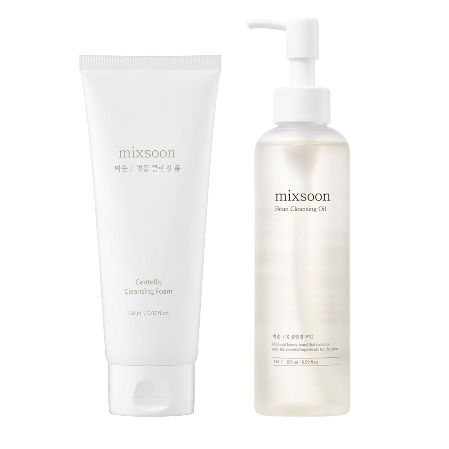 Double Cleansing Set - Centella Cleansing Foam & Bean Cleansing Oil | 5.07 fl oz & 6.59 fl oz