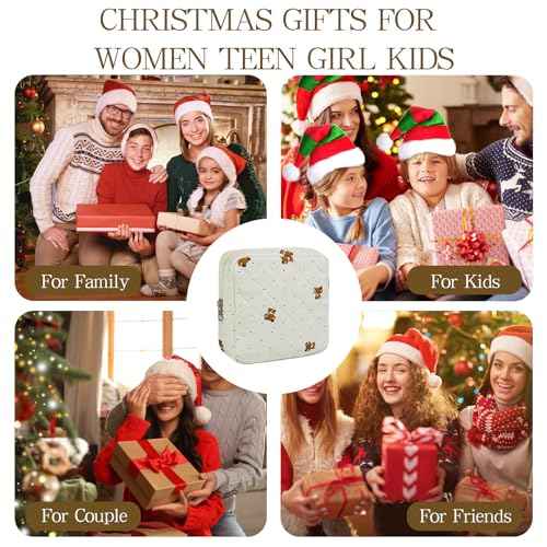 Small Floral Quilted Makeup Bag, Coquette Aesthetic Travel Toiletry Organizer for Women, Lightweight Cotton Cosmetic Pouch