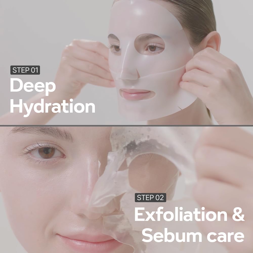 Daily Facial Dermal-Care Mask Pack | Lifting, Hydrating, Collagen Sheet Mask for Wrinkles & Dry Skin - 4 Sheets (1 Week)