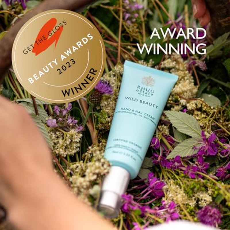 Rhug Wild Beauty - Hand & Nail Cream with Orange Peel Oil and Yarrow | Nourishing Moisturizer for Hands | 75ml | Made in the UK