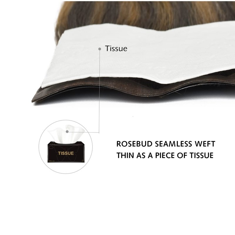 Rose bud Clip In Hair Extensions Real Human Hair Remy 7pcs 16clips SEAMLESS Weft Hair Extensions Human Hair