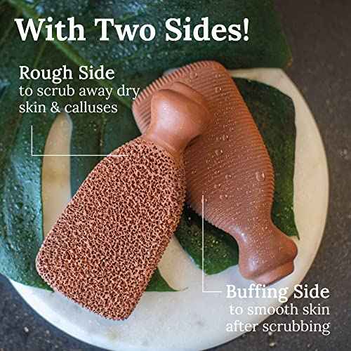 Pumice Stone for Feet Lasts 5+ Years Foot Exfoliator Scrubber Callus Remover Made of Natural Terra-Cotta