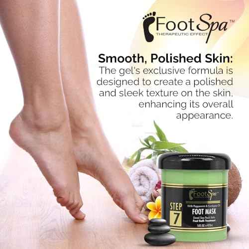 Cream Mask for foot, 16 Oz With Peppermint and Eucalyptus Oil - Pedicure Massage for Tired Feet and Body, Hydrating, Fresh Skin - Infused with Hyaluronic Acid, Amino Acids