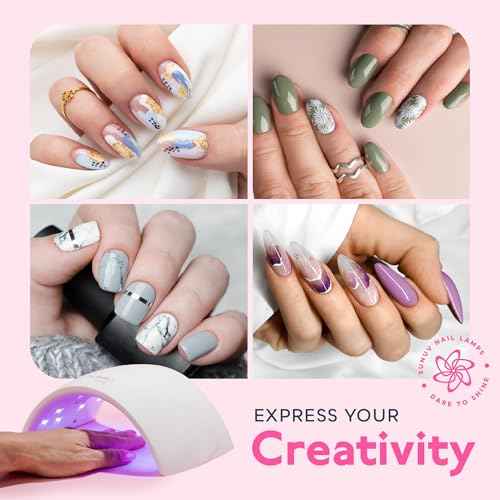 SUNUV UV LED Nail Lamp, Nail Dryer for Gel Polish UV Light for Nails with Sensor 2 Timers SUN9C Pink Gift for Women Girls