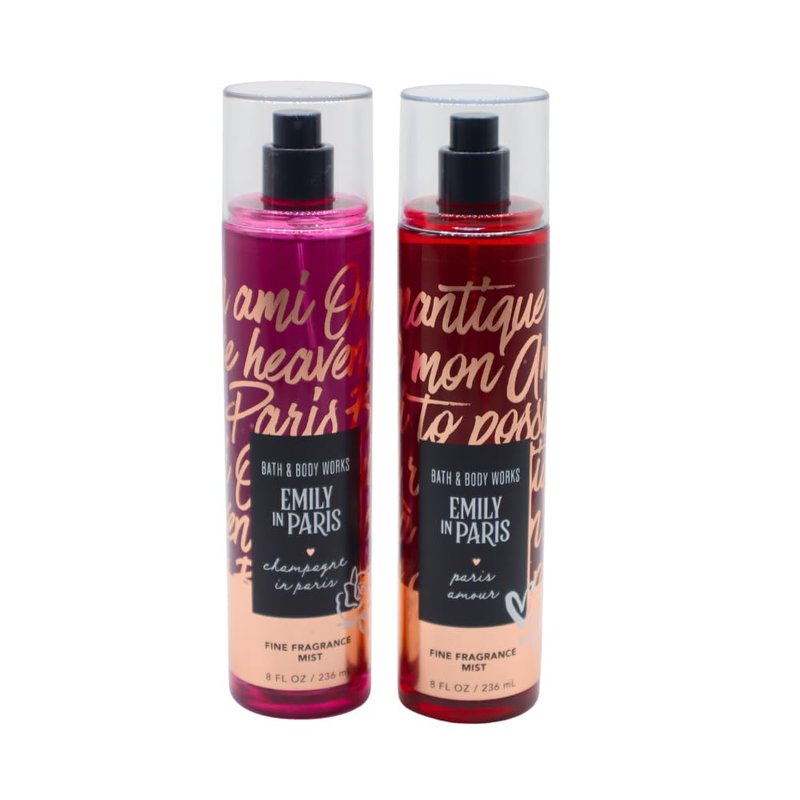 Emily in Paris Collection - Paris Amour & Champagne Fine Fragrance Mist Gift Set | Full Size 2-Piece with Red Bow
