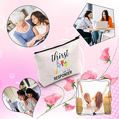 Funny Bartender Gift Thirst Responder Bartending Barista Zipper Pouch Makeup Bag (thirst RESPONDER)