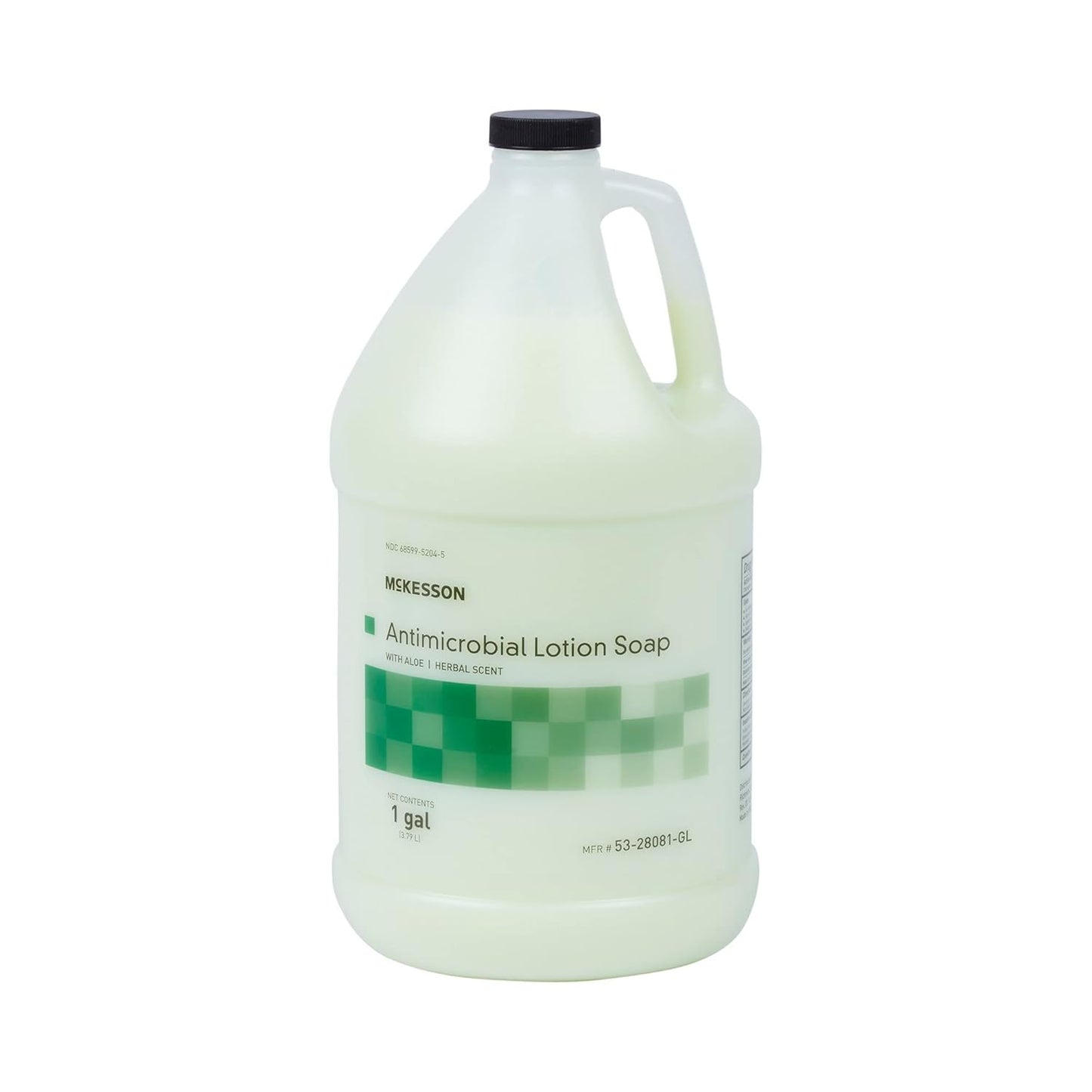 McKesson Antimicrobial Lotion Hand Soap - Aloe Infused, 1 Gallon Refill Bottle | Herbal Scent, Medical-Grade Cleanliness