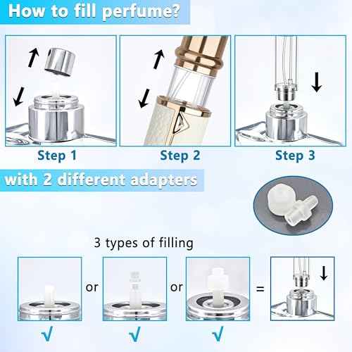 Refillable Travel Perfume Atomizer Bottle - 5ml Luxury Pocket Perfume Dispenser Pump, Travel Perfume Atomiser, Cologne Dispenser, Portable Size Sprayer Bottle for Traveling (Black)