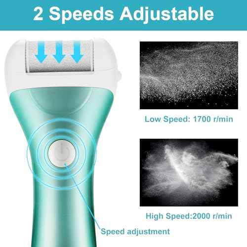 Callus Remover for Feet, Nicebirdie Electric Foot File Callus Removers Rechargeable Waterproof Pedicure Tools Foot Scrubber Shaver Feet Care Tool for Cracked Heels Dead Skin £¨Green£©