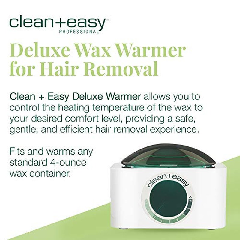 Clean + Easy Deluxe Wax Warmer ? Thermostatically Controlled Hair Removal Wax Heater for Salon & Home Use, with No-Mess Scraper Bar, 120V