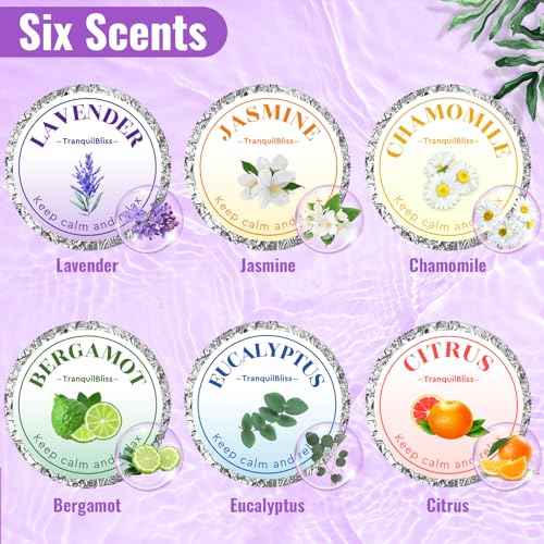 TranquilBliss Shower Steamers, Shower Bombs with Natural Fragrance, Self Care& Relaxation, Mother's Day, Christmas Birthday for Women and Mom, Individually Packaged, Purple Set 2 Packs£¨12 Tablets£©