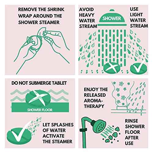 Shower Steamers Aromatherapy, Christmas Gifts for Women and Men, 20-Pack Organic Shower Bombs with Essential Oil, Tea Tree, Orange & Vanilla, Sea Salt, Lavender, Peony & Pear Bath Tablets