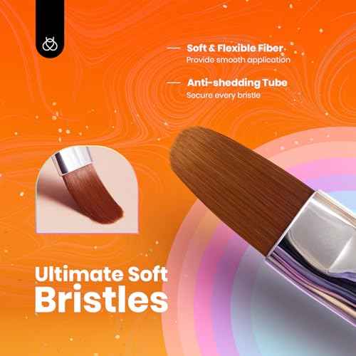 Beetles Gel Polish Nail Art Brushes, 6 Pcs Fingernail Art Design Pens, Wood Alloy Handle, Dotting Pen Clean Up Liner French Nail Brush Set, DIY Manicure Tools Gift for Women