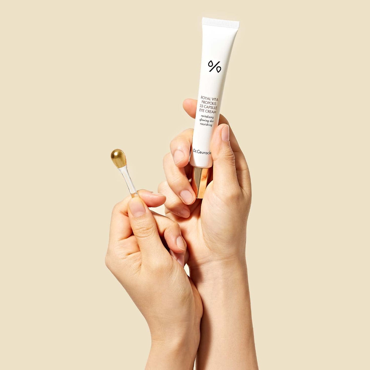 Dr.Ceuracle by leegeehaam Royal Vita Propolis 33 Capsule Eye Cream with Applicator (20ml / 0.67 fl. oz.) - Soothing, Hydrating Eye Serum Cream, Dark Circle Relief