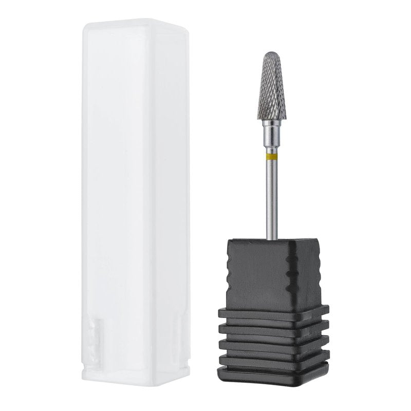 STALEKS PRO Expert Carbide Nail Drill Bit (Frustum, Yellow, 6mm Head / 14mm WP) – Very Soft Hardness for Delicate Artificial Nail & Skin Processing in Hardware Manicure/Pedicure