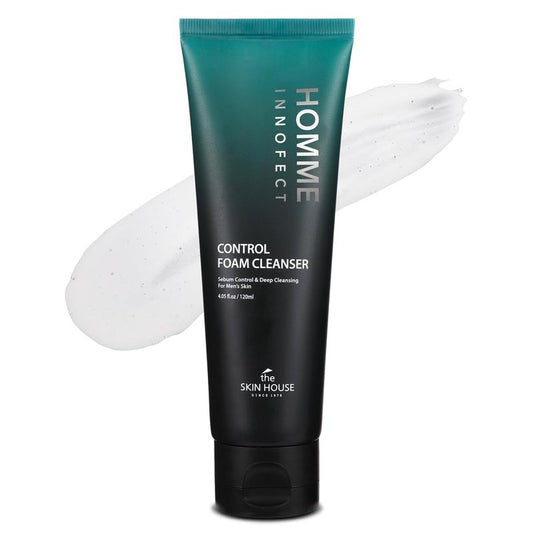 The Skin House Homme Innofect Korean Face Wash for Men, Oil Control Foam Cleanser, Pore Cleansing K-Beauty Daily Facial Wash [120ml/4.05 fl.oz]