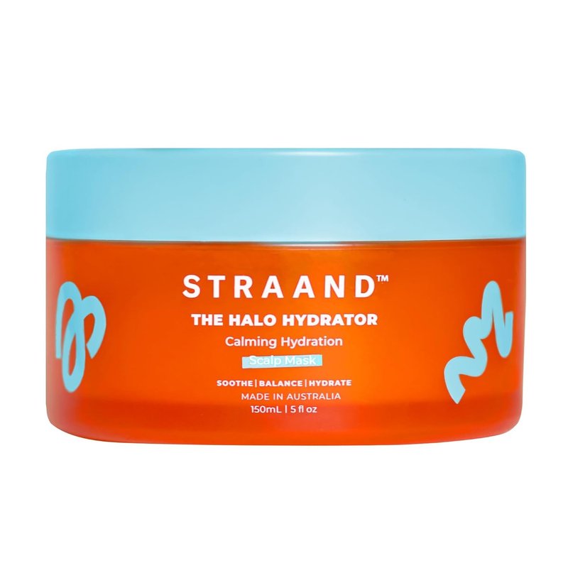 Straand Halo Hydrator - Deep Conditioning Hair Mask for Dry Hair Repair & Dry Scalp Detox - Cooling Gel Mask with Hyaluronic Acid, Aloe Vera and Niacinamide to Help Soothe & Hydrate (5 fl oz)