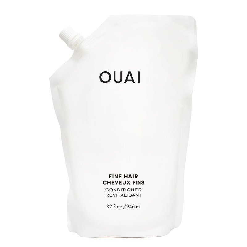 OUAI Fine Hair Conditioner Refill - Volumizing Keratin & Biotin Formula for Softness & Bounce | 32 Oz