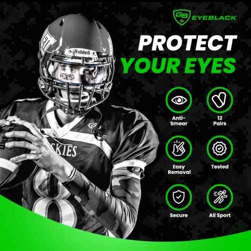 12 Pairs Peel & Stick Athletic Eyeblack Glare Blockers Colored Camo Purple Eye Black Strips (Pink Camo)