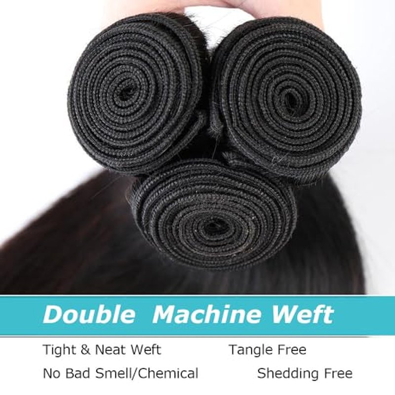 Human Hair Bundles Straight 1 Bundle 26 Inch Brazilian Virgin Straight Human Hair Bundles For Black Woman