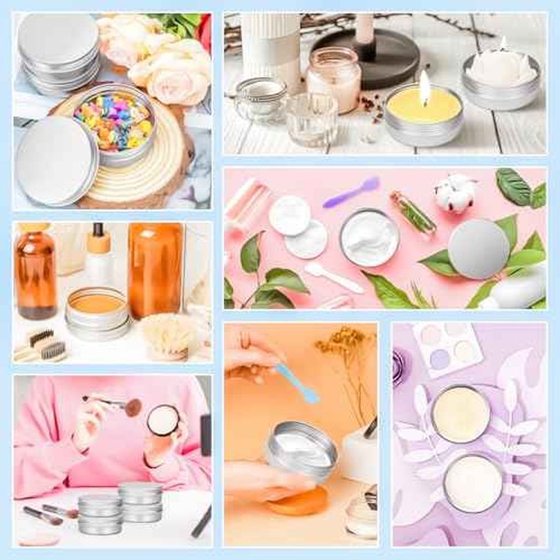 MotBach 8 Pack 4oz Tin Jars, 120ml Metal Tin cans, 4ounce Aluminum tin can jar Containers with Screw Lid for Lotion Bars, Salve, Balms, Beard Balm, Spices, Sample, Toiletries, Creams, Makeup Cosmetic