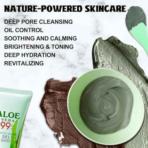 Jcoos Diy Face Mask Maker, Make Your Own Clay Mask for Face & Sheet Mask, Oil Control - Hydration Facemask Skincare, Face Mask Applicator, Mixing Bowl Set, Volcanic Ash, Essential Oils, Rose Hydrosol