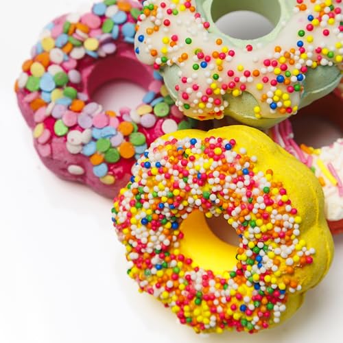 Donut Bath Bomb Gift Set (4 Piece) - Moisturizing, Fun Shaped Bath Bombs | Gift for Birthdays, Valentine's, Easter, Christmas, Mother's Day and More