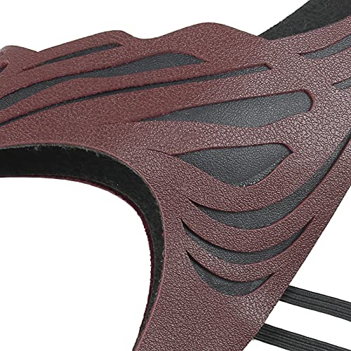 Women Tiara for Scarlet Witch Headpiece Wanda Maximoff Headwear Red Leather Crown Halloween Party Costume Props (A)