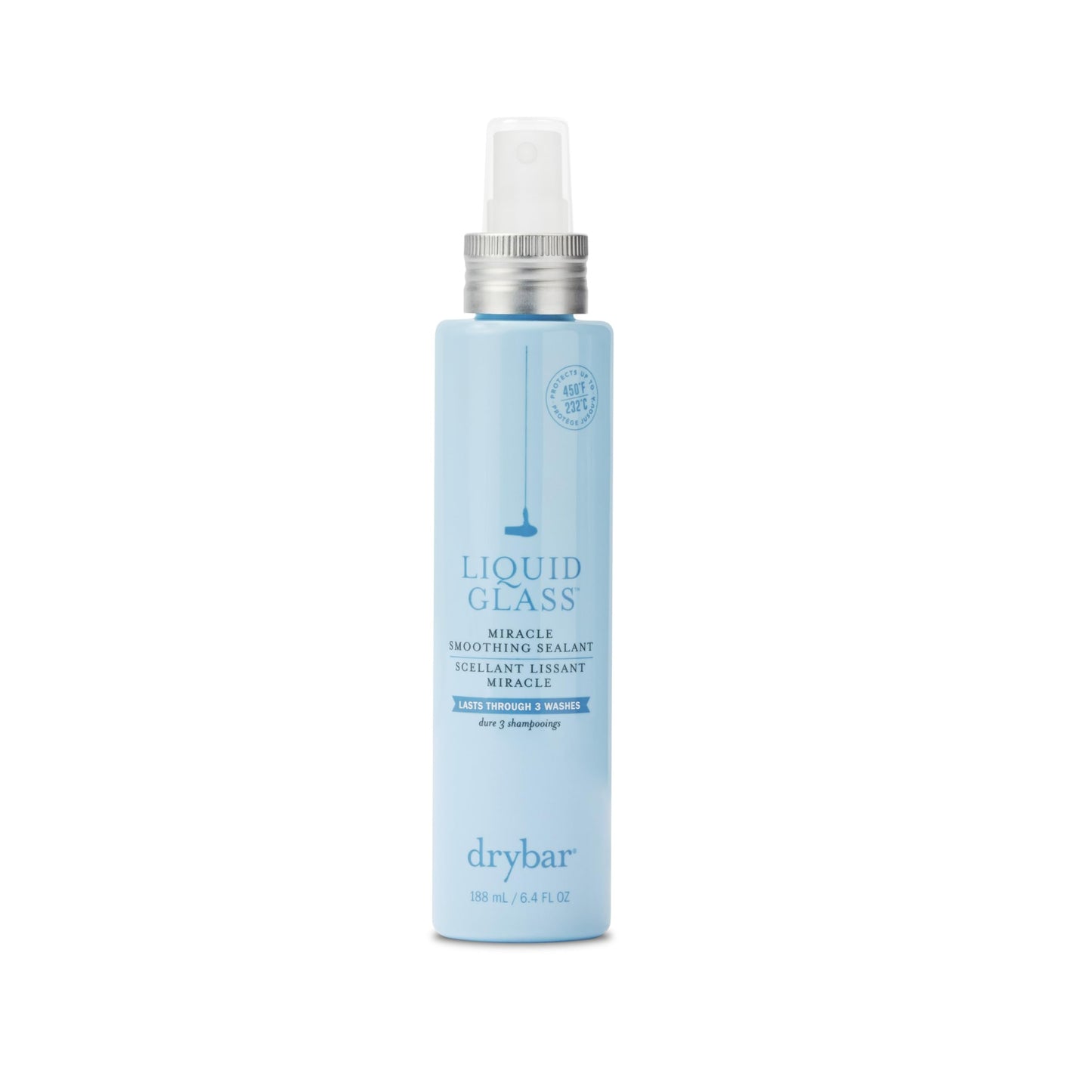 Drybar Liquid Glass Moisture-Rich Miracle Smoothing Sealant for Fine-Medium Hair | Heat Protectant for Hair, Lasts Through 3 Washes for Long-Lasting Frizz Resistance and High-Shine Finish