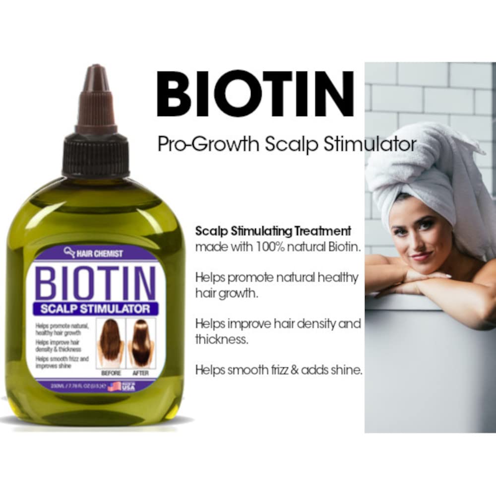 Hair Chemist Volume & Growth Biotin Pro-Growth Scalp Stimulator 7.1 oz. - Thickening Scalp Treatment for Hair Growth, Biotin Scalp Oil Treatment