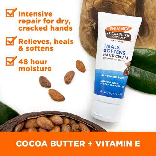 Palmer's Cocoa Butter Formula Hand Cream for Dry, Cracked Skin. Travel Size Hand Lotion, 3.4 Ounce
