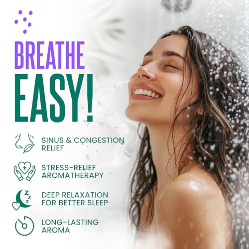 Cleverfy Eucalyptus for Shower Steamers Aromatherapy ? Stocking Stuffers for Women, Teens and Wife ? Christmas Gifts for Women and Teen Girls ? White Elephant Gifts for Adults ? 18 Tablets