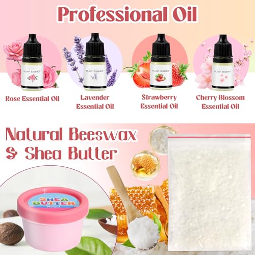 TSVATE DIY Lip Balm Kit, 47pc Multi-Flavor & Multicolored Lip Balm Making Set for Kids