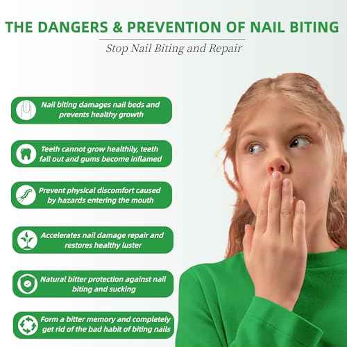 Nail Biting Treatment for Kids, Nail Biting Prevention, No Bite Nail Polish, Thumb Sucking Deterrent, Protect & Repair 2 in1 Double Effect, Help Kids & Adults Stop Nail Biting 0.34Fl Oz(10ML)