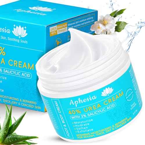 Urea Cream 40 Percent For Feet Maximum Strength - plus Salicylic Acid 2% Foot Cream For Dry Cracked Heels Feet Knees - Dead Skin Cuticle Callus Remover Toenail Softener - Lightly Camellia Scent