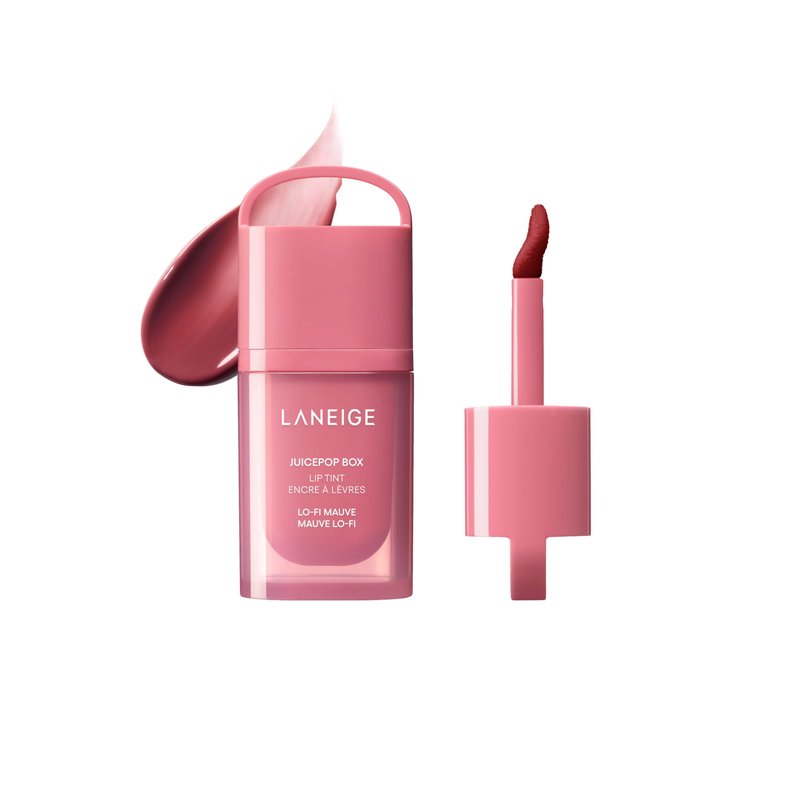 LANEIGE JuicePop Box Korean Lip Tint: Long-Lasting Hydrating Lightweight Tint, Buildable Juicy Color & Nourishing Shine, K-Beauty Lip Essential for Long-Lasting Comfort, Lo-Fi Mauve