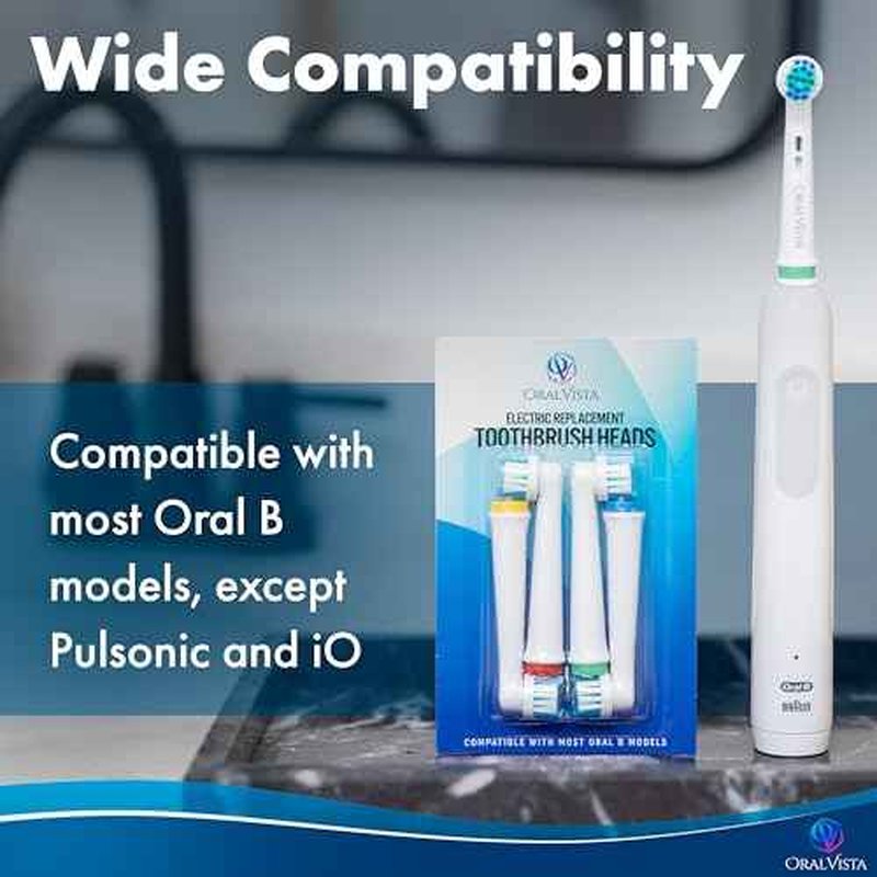 Compatible with Braun Oral B Replacement Heads, Electric Toothbrush Heads 16 Pack Replacement Toothbrush Heads Oral B Compatible - Compatible Braun Toothbrush Heads Replacement