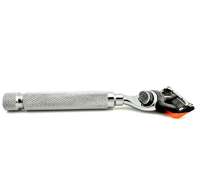 Parker 5-Blade Razor Handle – Compatible with GIllette Fusion Cartridges, Weighted Metal Handle for Smooth, Tug-Free Shaving | Premium Men’s Razor, Gift-Ready, Includes 1 Gillette Fusion Cartridge