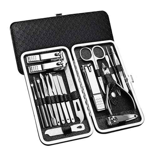 Nail Clippers Set Fingernail and Toenail Clipper Cutters,Manicure Pedicure Kit 18 Pieces Stainless Steel Professional Grooming Kits