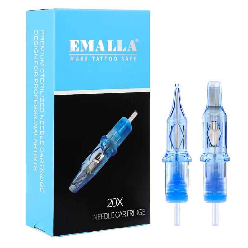 Tattoo Cartridges Needles - 20Pcs #10 Bugpin 17 Curved Magnum | Disposable Long Taper for Permanent Makeup