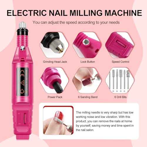 COSCELIA 53ps Gel Nail Polish Kit with U V light and Drill Starter Kit 35 Fall Colors Gel Polish 5pcs Top Base Coat LED Lamp Nail Art All Seasons Gel Manicure Kit Gifts for Women