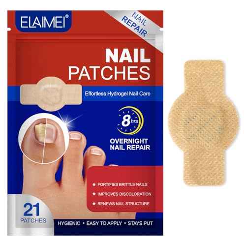 Fungal Nail Patches 21 PCS -Toenail Treatment Extra Strength - Nail Repair for Restores Damaged Nails and Appearance of Discolored