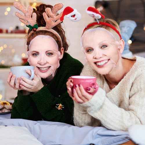 Timgle 24 Pcs Christmas Stocking Stuffers Bulk Facial Masks Skincare Face Sheet Masks Holiday Gifts for Women, Fragrance Hydrating Face Mask Spa Gifts Bulk for Coworker Adults Stocking Stuffer