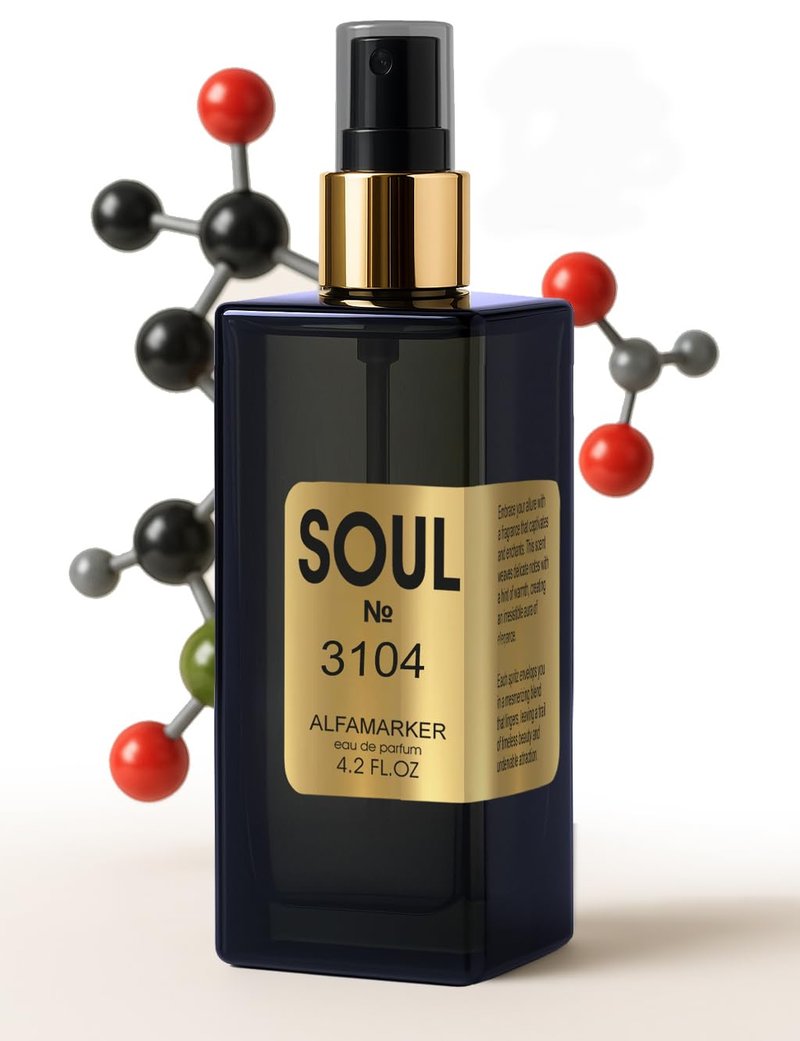 ALFAMARKER SOUL №3104 Central Molecule | Unisex Perfume for Women & Men | Long Lasting Eau de Parfum Spray 4.0 Fl Oz / 120 ml | Boutique-Inspired Oriental Women’s Fragrance
